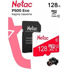 Карта памяти Netac P500 Eco microSDXC 128GB